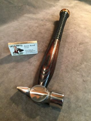 Vintage 24 Oz Blacksmith Cross Peen Hammer Polished Custom Jesse Reed Handle