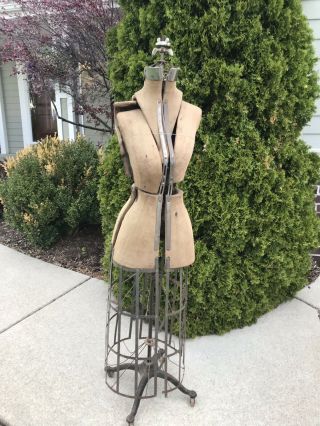 Vintage Adjustable Cage Dress Form Mannequin