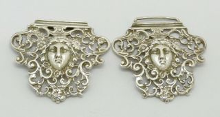 Rare Art Nouveau Solid Silver Belt Buckle Hm 1964 Bohemian Jewellery