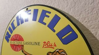 VINTAGE RICHFIELD GASOLINE PORCELAIN GAS OIL RICHLUBE CALIFORNIA PINUP GIRL SIGN 2