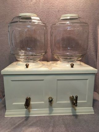 Rare Vintage Beverage Dispensing Soda Fountain With 2 Glass Globes
