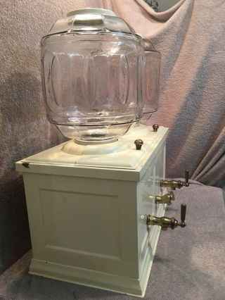 Rare Vintage Beverage Dispensing Soda Fountain with 2 Glass Globes 2