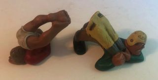 L.  L.  Rittgers Football Figurines 1941 1940s Sports Antique Vintage Chalkware