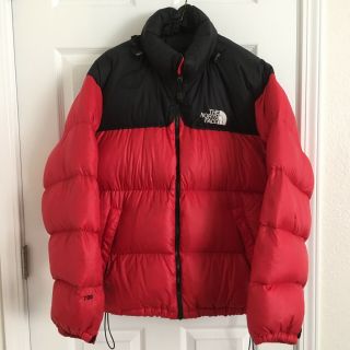 Vintage Mens The North Face Red Nuptse 700 Puffer Jacket Large Goose Down 1996