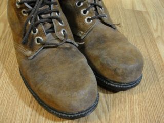 Rare Vintage Hy - Test by Oliver Steel Toe Suede Leather Welders Work Boots 10 M 4