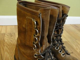 Rare Vintage Hy - Test by Oliver Steel Toe Suede Leather Welders Work Boots 10 M 5