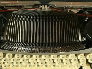 , Vintage AMC,  (Alpina) Typewriter.  Made in Germany.  Grey and creme. 7