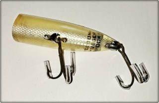 Rare Color Heddon 9540 Chugger Spook ALL WHITE,  CLEAR BELLY 3