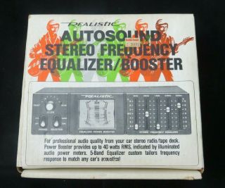 Vtg Realistic Autosound Car Stereo Frequency Equalizer Booster 12 - 1879a Nib