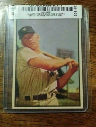 1953 Bowman Color 59 Mickey Mantle York Yankees Hof Baseball Card Vintage