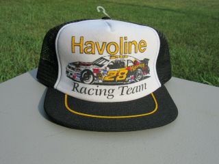 Vintage 1980s,  Havoline Racing Team (davey Allison),  Trucker Hat,  Mesh,  Snap