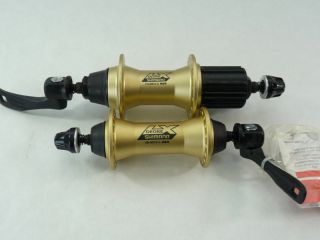 Shimano Lx Hub Set 36h Gold M570 Vintage Mountain Bike W Quick Release Bike Nos