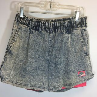 Andre Agassi Vintage Challenge Court Neon Acid Wash Shorts Spandex Nike M 90s