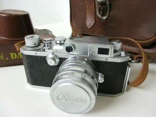 Vintage 1950s Canon Film Camera 35mm 50mm Lens Rangefinder Japan Unknown Model?