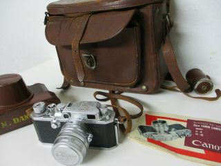 Vintage 1950s Canon Film Camera 35mm 50mm lens Rangefinder JAPAN unknown model? 2