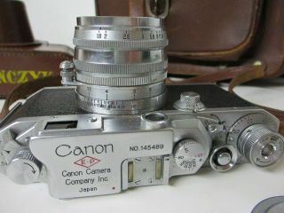 Vintage 1950s Canon Film Camera 35mm 50mm lens Rangefinder JAPAN unknown model? 5