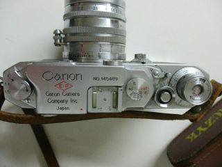 Vintage 1950s Canon Film Camera 35mm 50mm lens Rangefinder JAPAN unknown model? 7
