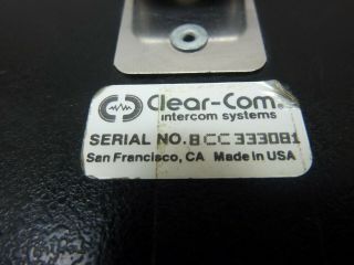 Vintage Clear - Com RS - 201 2 - Channel / Binaural Belt Pack / Remote Station San Fra 8
