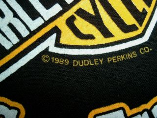 Vintage 80s 1989 Harley Davidson Motorcycle Dudley Perkins T Shirt Xl Still