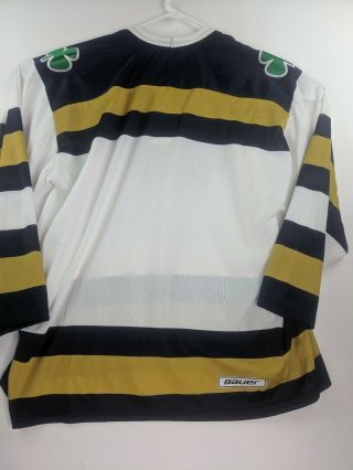 Notre Dame vintage Hockey Jersey Patches Bauer Fighting Irish size Large 2