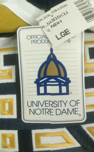 Notre Dame vintage Hockey Jersey Patches Bauer Fighting Irish size Large 3