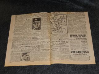 DAILY EXPRESS WWII NEWSPAPER MARCH 27th 1942 MALTA BLITZ IS HOTTEST EVER 3