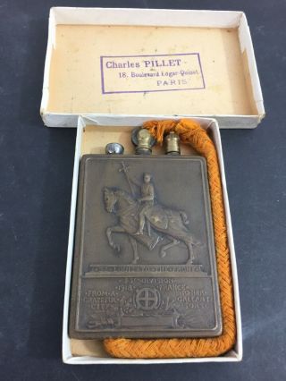 Vintage Ww1 1918 Charles Pillet Trench Pocket Lighter - - In The Box