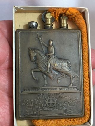 Vintage WW1 1918 Charles Pillet Trench Pocket Lighter - - In The Box 2