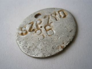 Judaica POLAND Dog Tag Jewish Hospital Before WW2 wwII POLISH Szpital Żydowski S 4