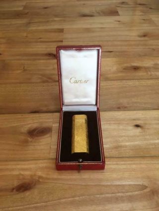 Vintage Cartier Gas Lighter Swiss Made Gold
