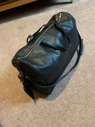 Rare Vintage Coach Voyager Black Leather Duffle Bag