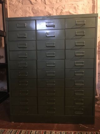 Vintage Steelmaster 30 Drawer Metal Cabinet