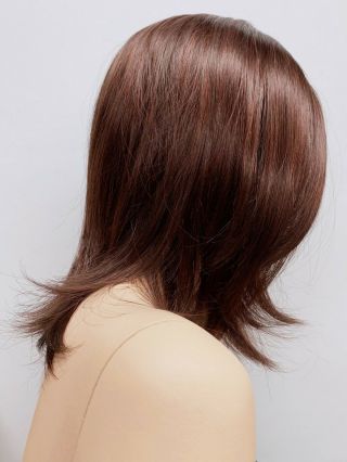 Rootstein Hardcap Mannequin Wig Brown Mid - Length Side Part Patina Vtg Hard Cap 2
