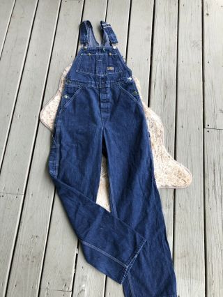 Vintage Adult Mens Oshkosh Bgosh Bib Overalls Denim Blue Jeans 30x32 Vestbak