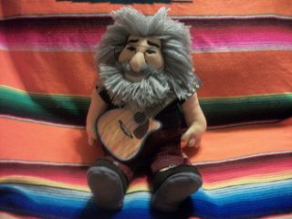 Vintage 1998 Jerry Garcia Doll & Guitar By Gund Liquid Blue 18 " Vgc