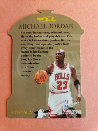 MICHAEL JORDAN 1997 - 98 SKYBOX PREMIUM 3 COMPETITIVE ADVANTAGE RARE INSERT BULLS 2