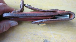 Vintage Folding Edge Mark Ranger knife in rugged custom - made sheath/case 8