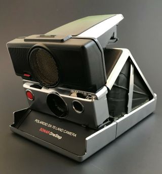 Vintage Polaroid Sx - 70 Land Camera Sonar One Step Auto Focus With Jcp Flash Unit