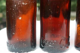 Vintage Amber Straight Side SS Coca Cola Bottle - - Pittsburgh,  Cincinnati,  Toledo 4