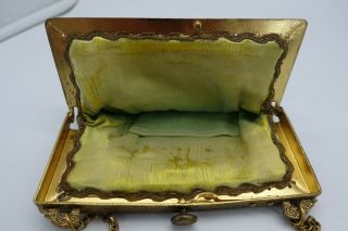 1910s Beaded Purse PURPLE Green lin.  Edwardian FRENCH CUT STEEL Antique Handbag 5