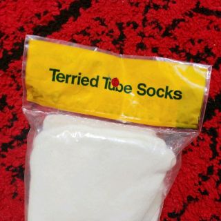 Orlon HI Bulk Acrylic Terried Tube Socks Striped Vintage 1980s DeadStock 70s USA 3