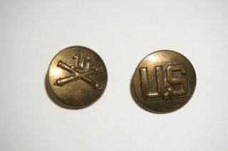 16th Artillery Enlisted Collar Disc Pins Pair Post Wwii Korean War Us Army M2973