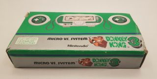 RARE DONKEY KONG 3 Nintendo Micro Vs.  System 1984 LCD Game Retro Vintage 3