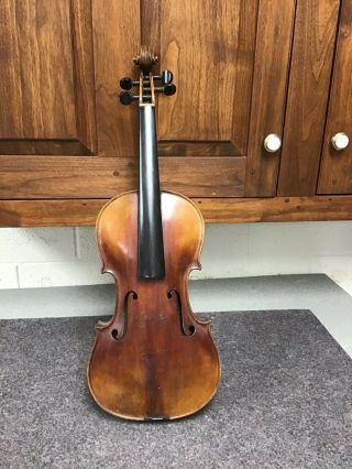 Vintage Full Size Amati Label Violin Needs Set Up