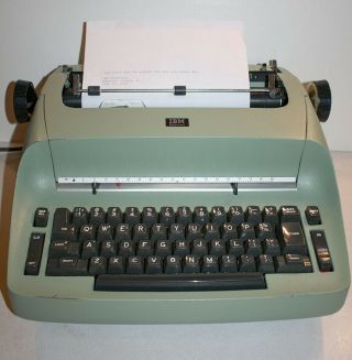 IBM Selectric Model 72 Electric Typewriter Green Compact 1960 ' s Vintage 5