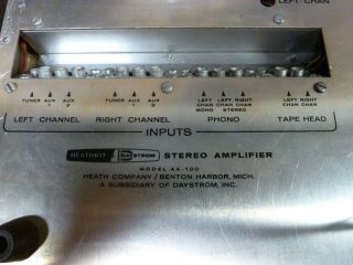 Vintage Heathkit Model AA - 100 Tube Stereo Integrated Amplifier Restored. 11