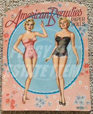 Rare - American Beauties Paper Dolls - Unauthorized Edition Of Marilyn Monroe