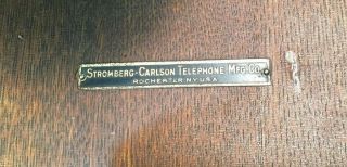 Antique/Vintage 1900 ' s Stromberg Carlson Tel.  Mfg.  Co.  Oak Wall Telephone 2