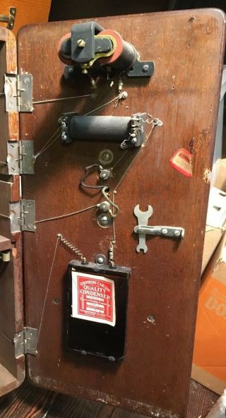 Antique/Vintage 1900 ' s Stromberg Carlson Tel.  Mfg.  Co.  Oak Wall Telephone 6