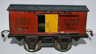 Vintage Marx Tin Lithograph 355 Hobo Rest Joy Line Train Box Car O Scale